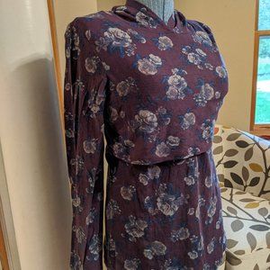 Long Sleeve Floral Nursing Top